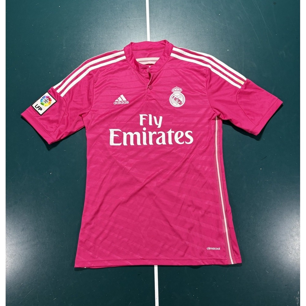 Adidas Real Madrid 2014-2015 Soccer Jersey Small Pink Climacool Football Kit